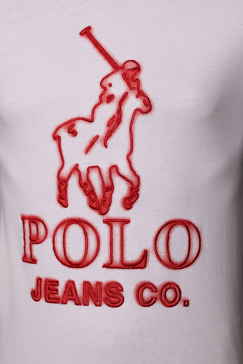 Polo T-Shirt Pjc Glow Logo White